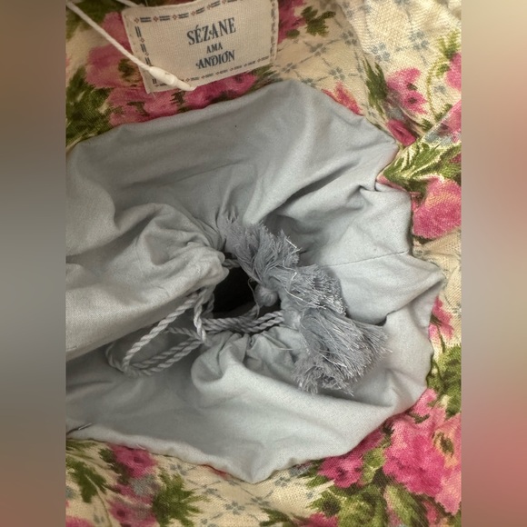 Sezane Quilted Bucket Bag Sezane X Andion Agosto Print NWT - Picture 8 of 14